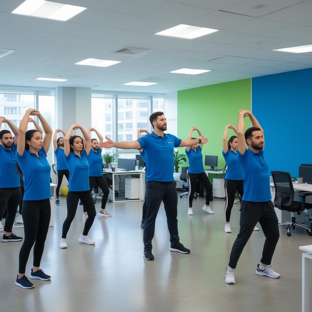 Ginástica laboral no escritório
